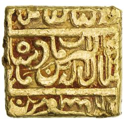 MUGHAL: Akbar I, 1556-1605, AV square mohur (12.23g), AH"1000"