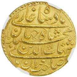 MUGHAL: Shah Jahan I, 1628-1658, AV mohur, Surat, year 2