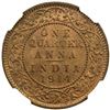 Image 2 : BRITISH INDIA: George V, 1910-1936, AE 1/4 anna, 1914(c)
