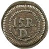 Image 2 : DAMAO: Maria II, 1834-1853, AE 15 reis (9.09g), 1843