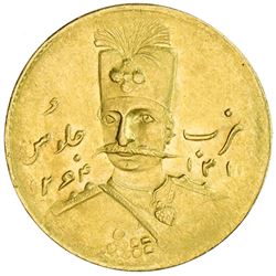IRAN: Nasir al-Din Shah, 1848-1896, AV toman (2.85g), Tehran, AH1311