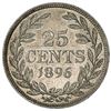 Image 2 : LIBERIA: AR 25 cents, 1896, KM-8, Liberty head / denomination in wreath, Unc
