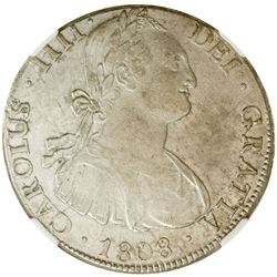 BOLIVIA: Carlos IV, 1788-1808, AR 8 reales, Potosi, 1808