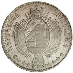 BOLIVIA: Republic, AR boliviano, Potosi, 1868