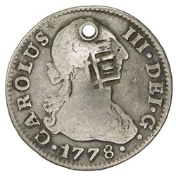 CUBA: Isabel II, 1833-1868, AR 2 reales, ND (1841)