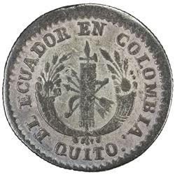 ECUADOR: Republic, AR real, Quito, 1833