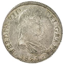 GUATEMALA: Fernando VII, 1808-1821, AR 8 reales, 1821-NG