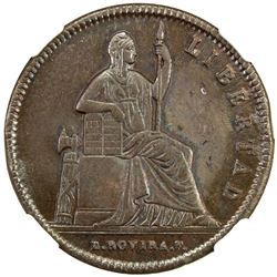 MEXICO: Republica, AE 1/8 real, 1842-Mo