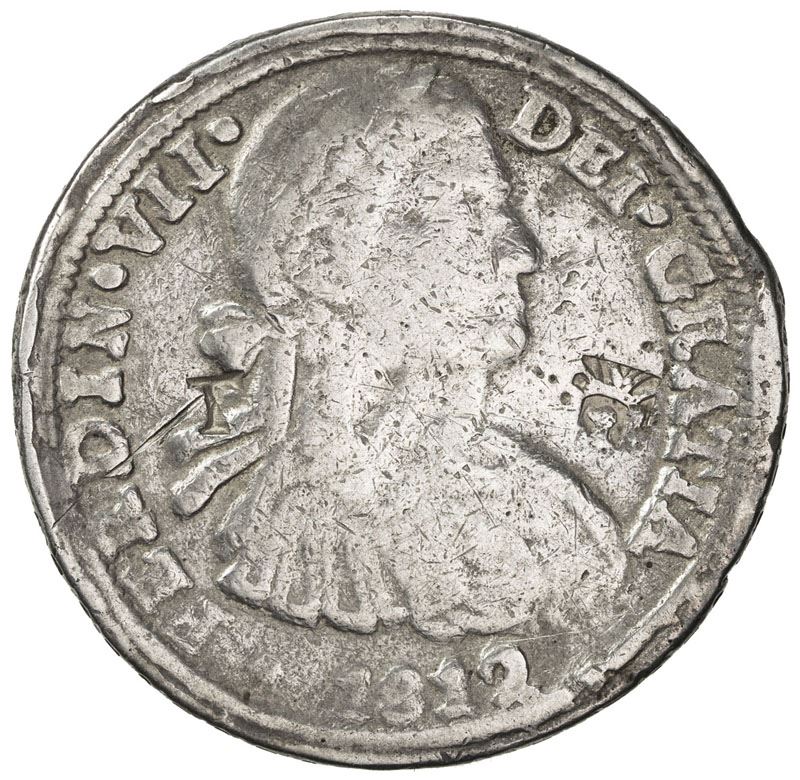 1822 Cast CHIHUAHUA: Fernando VII, 1808-1822, AR cast 8 reales, 1812-Ca - Stephen ...