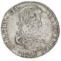 ZACATECAS: Fernando VII, 1808-1822, AR 8 reales, 1816-Zs