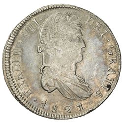 ZACATECAS: Fernando VII, 1808-1822, AR 8 reales, 1821-Zs