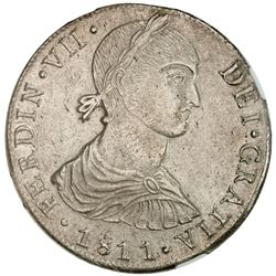 PERU: Fernando VII, 1808-1825, AR 8 reales, Lima, 1811