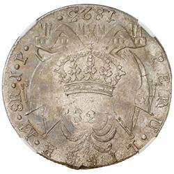 PERU: Fernando VII, 1808-1825, AR 8 reales, 1824