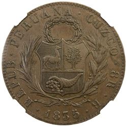 PERU: Republic, AE pattern 8 reales, Cuzco, 1835
