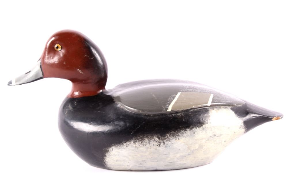 Russell Raspberry Decoy Redhead Drake Decoy by Russell Daisey 1972