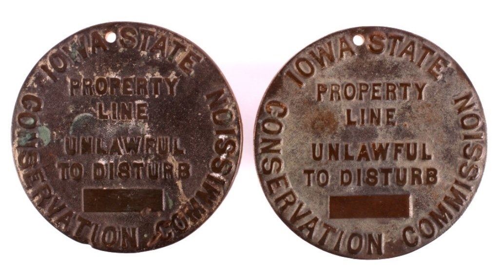 Antique Vintage Iowa Property Line Markers