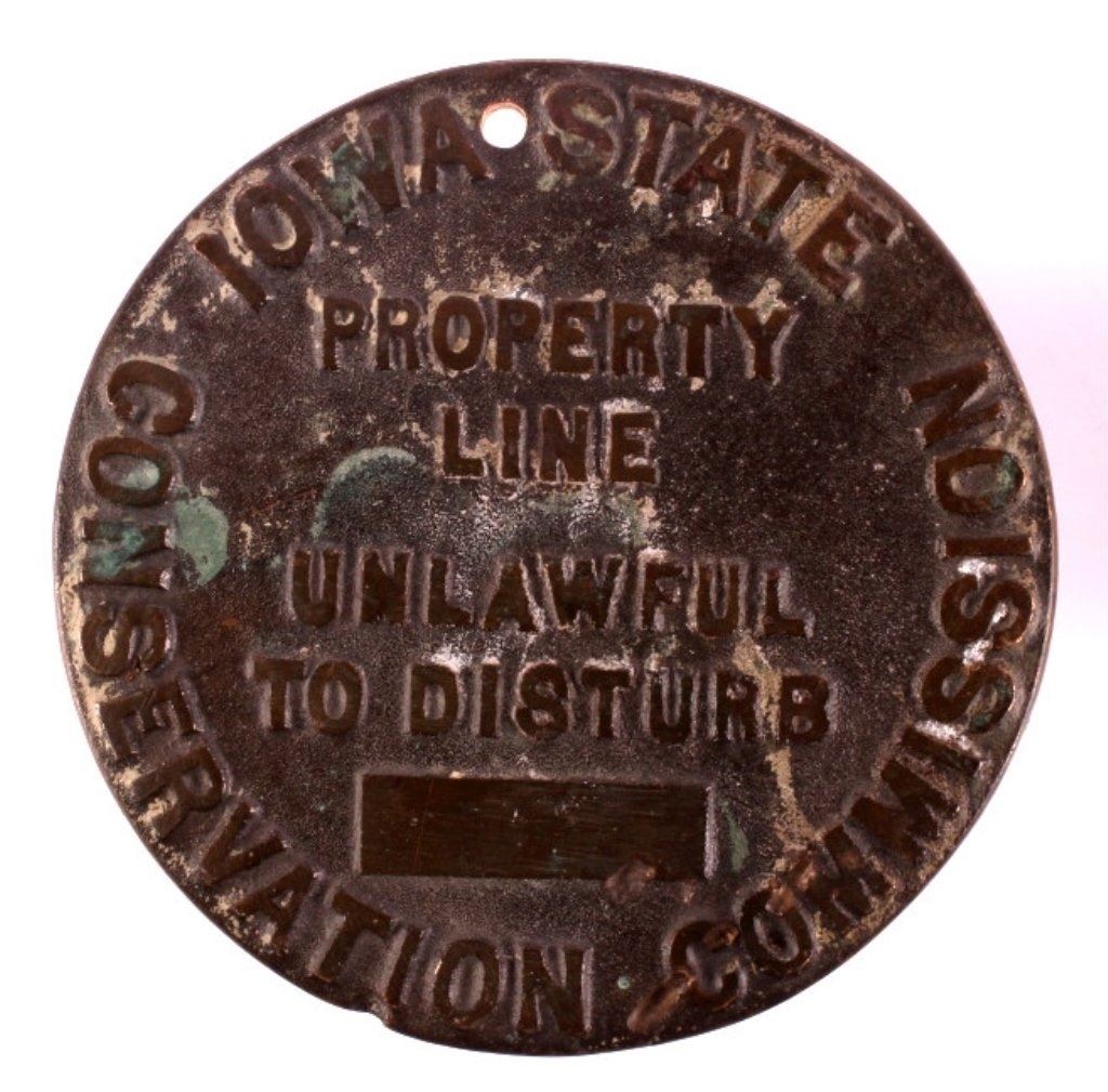 Antique Vintage Iowa Property Line Markers