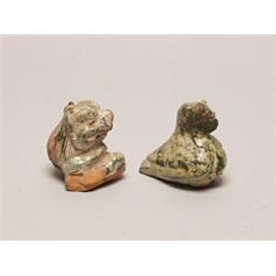 2 Early Ming Green Glazed Pottery Fragments