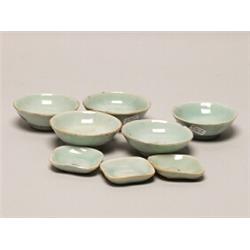 8 pieces Oriental Celadon Porcelain