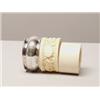 Image 1 : 3 Napkin Rings 2 Ivory 1 Silver Plate