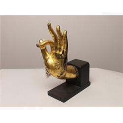 19th C. Gilt Bronze  Hand of Buddha