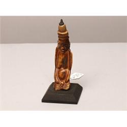 Antique Carved Bone Kris Handle 