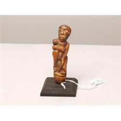 Antique Carved Bone Kris Handle 