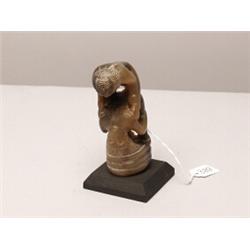 Hantique Carved Horn Kris Handle 