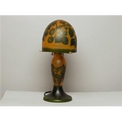 20th C. Art Glass Lamp