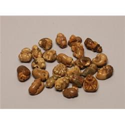 23 Netsuke Carved From Vegetable Ivory