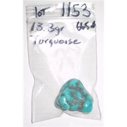 BEAUTIFUL NATURAL TURQUOISE 66.50 CARATS/13.3 GRAMS *MINED IN ARIZONA* POLISHED STONE!! ITEM CAME OU