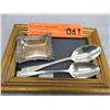 Image 1 : Sterling Silver spoons & salt cellar