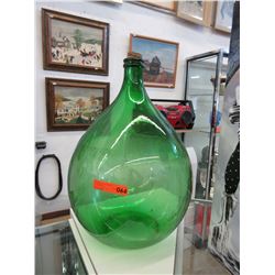 Oversized Green wine bottle