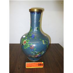 13" Tall Cloisonné vase - As is