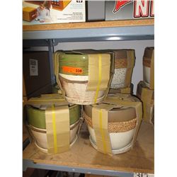 6 New ceramic plant pot sets