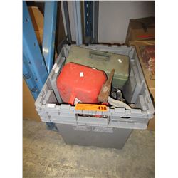 Tote of used tools