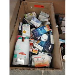 Large box of OTC pharmaceutical products