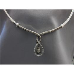 Black & White Double Infinity Diamond Necklace