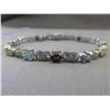 Image 1 : Multi Gemstone & Diamond Tennis Bracelet