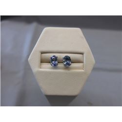 New 1 CT Oval cut Tanzanite earrings