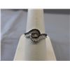 Image 1 : Double swirl ring set with Black Diamond