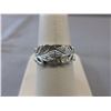 Image 1 : .925 Silver filigree leaf design ring