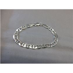 New .925 Silver Italian Figaro link bracelet