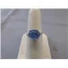 Image 1 : Tanzanite solitaire ring set in Sterling Silver