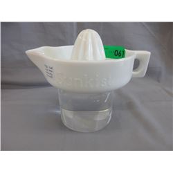 Large 1930's "Sunkist" manual Juicer - Milk Glass