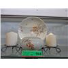 Image 1 : German porcelain lidded dish & plate