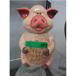 Pig shaped cookie jar