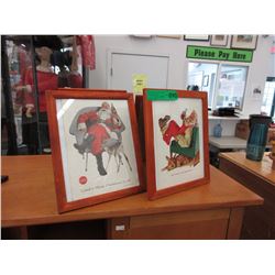 4 Wood framed Coca Cola advertisements