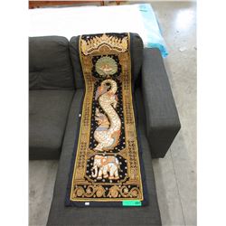 Asian fabric wall art
