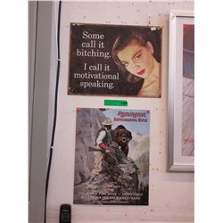2 Tin wall signs - replica